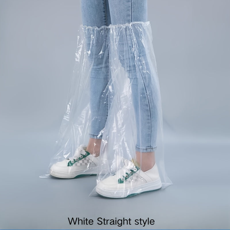 10-Pack Waterproof Plastic Shoe Covers Disposable Dustproof Non-Slip Outdoor Protection