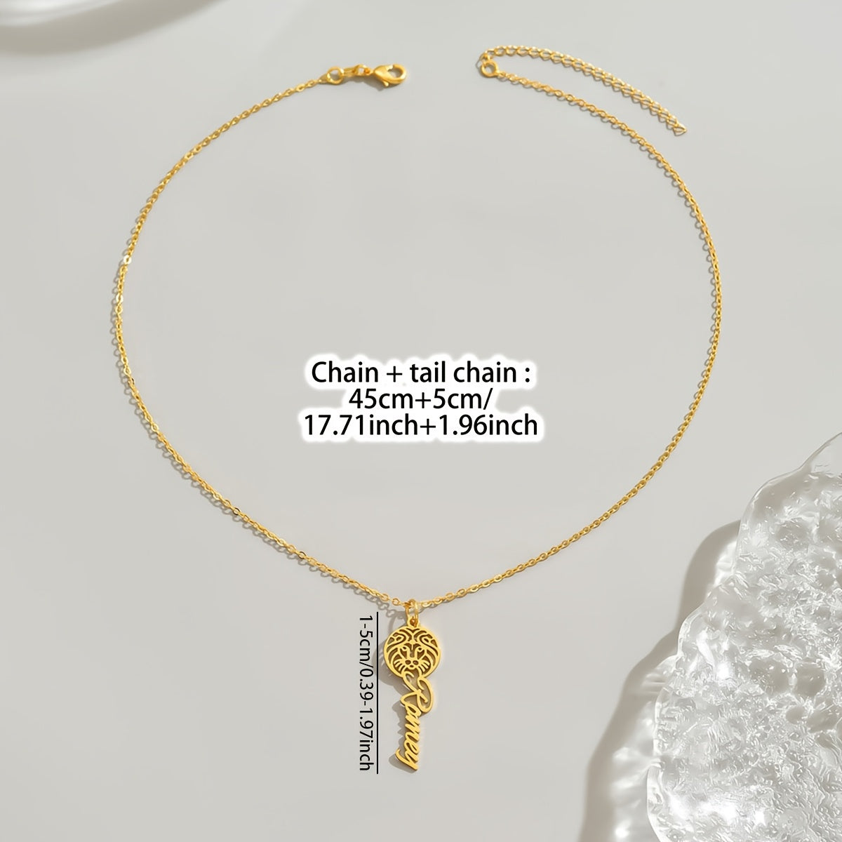 18K Gold Plated Stainless Steel Zodiac Pendant Necklace Minimalist Astrology Jewelry for Birthdays or Mother's Day