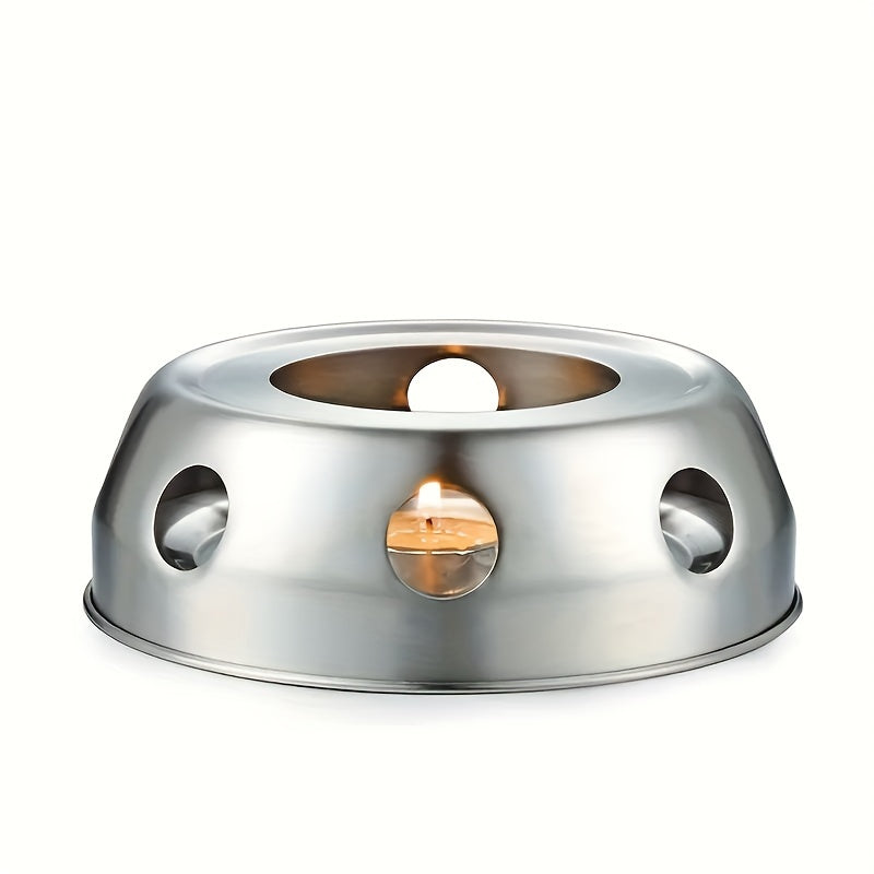 Stainless Steel Tea Warmer with Glass Kettle Insulation Base for Home Hotel Use