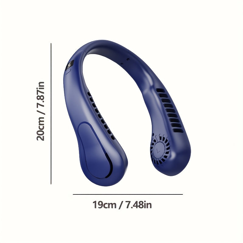 Portable Neck Fan Bladeless USB Rechargeable Summer Cooling Fan with 5 Speeds