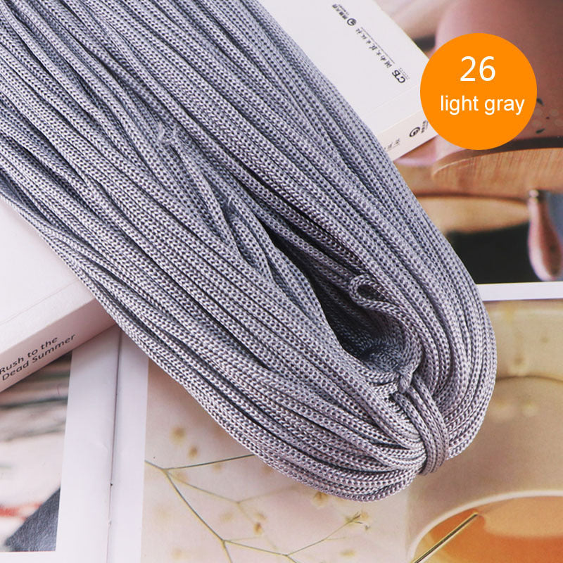 Crocheting Nylon Cord 3mm Hollow Yarn Thread for DIY Bracelets Hats Bags Shoes 200g