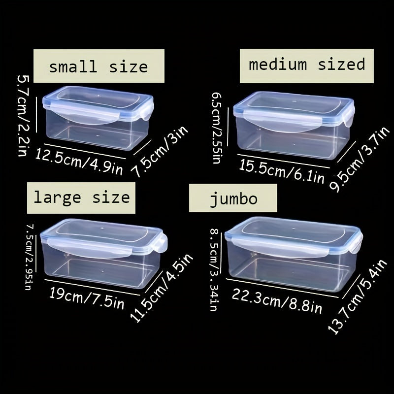 4-Pack Plastic Food Storage Containers Microwave Safe with Flip-Top Lids