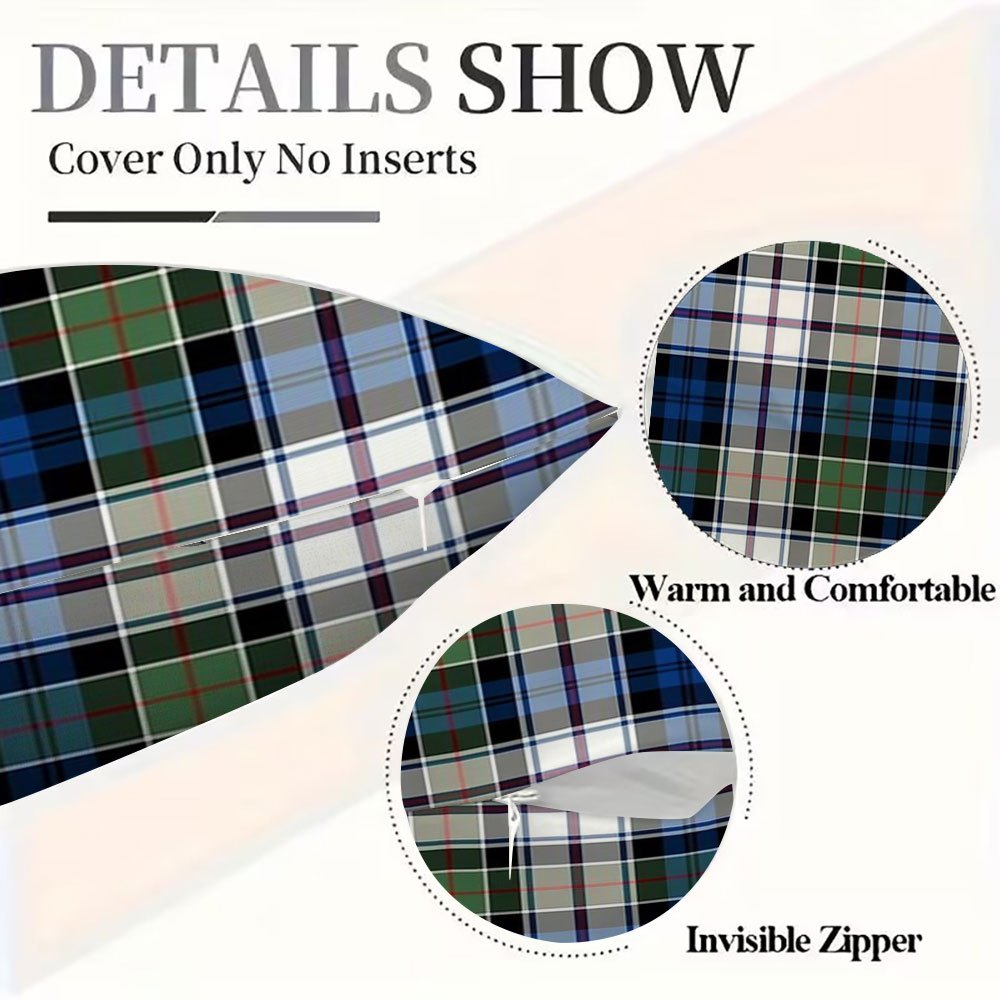 Set of 2 Tartan Pillow Covers 30.48x50.8 cm Double-Sided Plush Polyester Decorative Cushion Cases