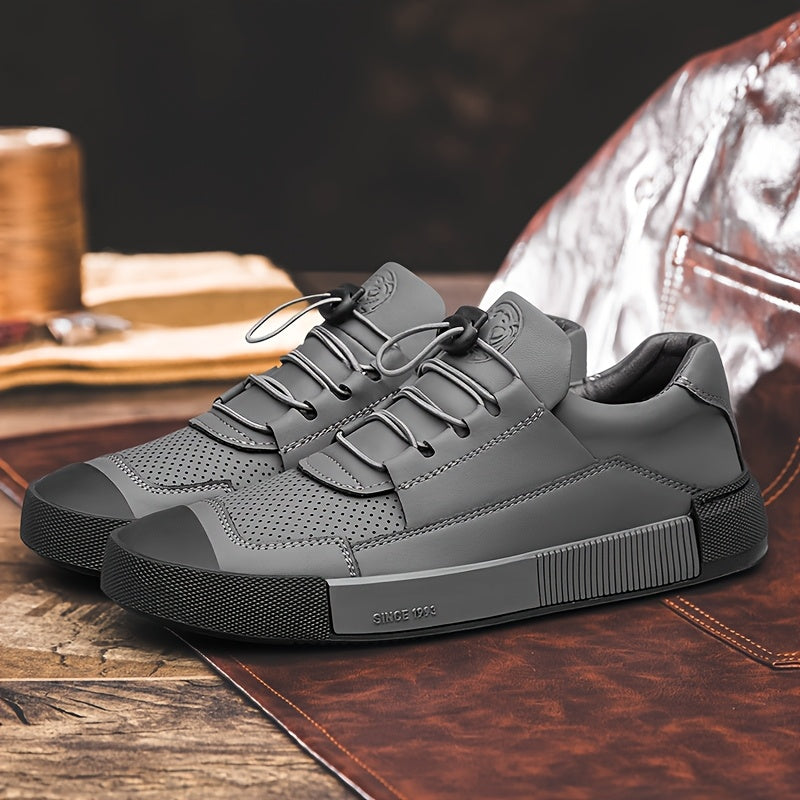 Men's Casual Sneakers Breathable Synthetic Upper Rubber Sole All-Season Low Top Streetwear