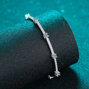 Silver Bracelet with 1.67ct Moissanite Stone for Women Daily Wear Gift