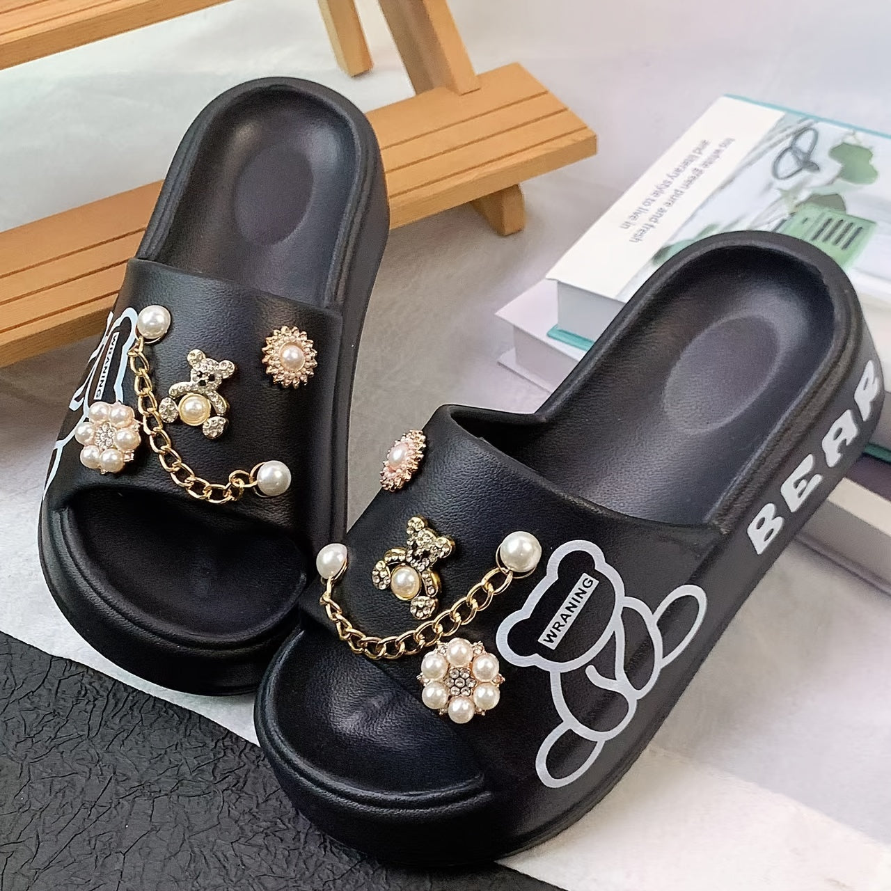 Women's EVA Slide Sandals Open Toe Beach Shoes Durable Comfort