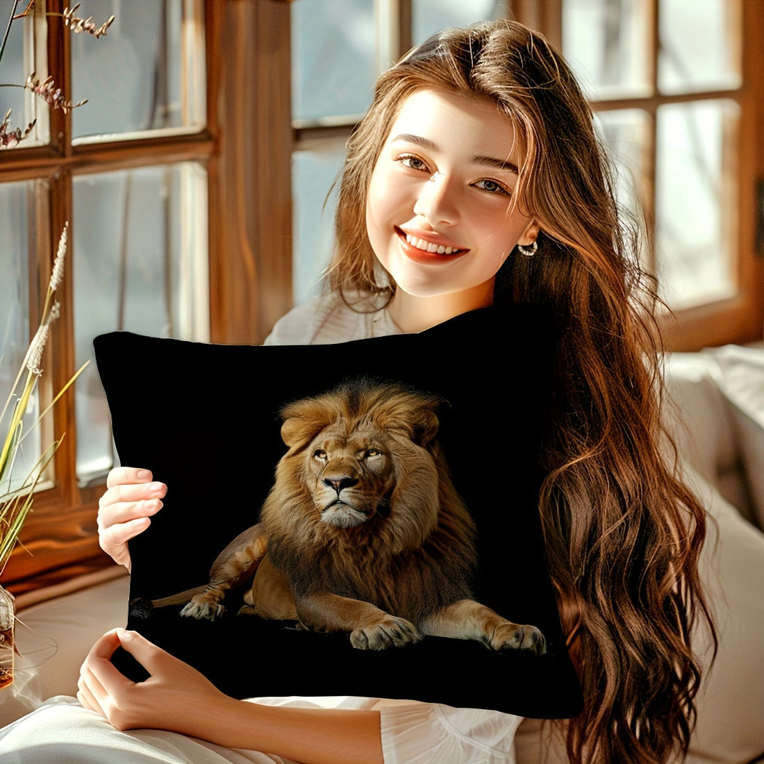 Soft Velvet Throw Pillow Cover 45.72cm with Zip Closure for Living Room Bedroom Car Decor