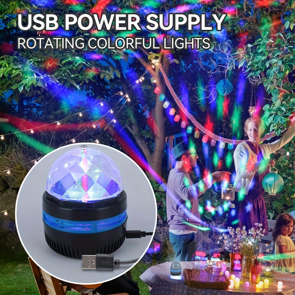 LED Galaxy Projector Lamp with Rotating Magic Ball Light for Bedroom and Party USB Powered Modern Design