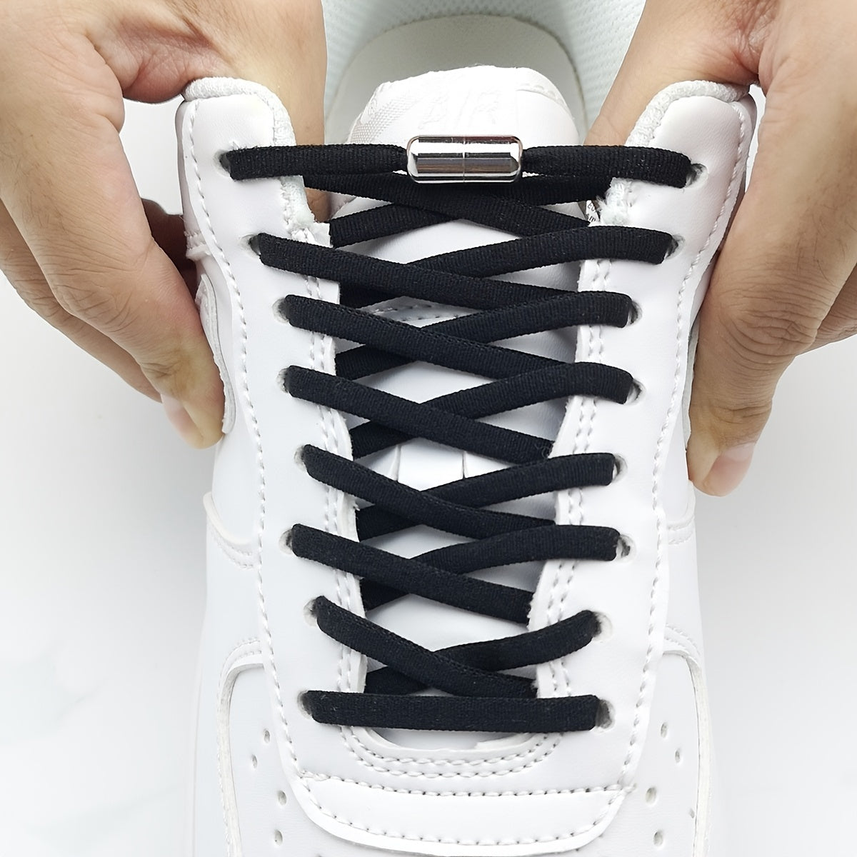 Unisex Elastic No-Tie Shoelaces With Buckles Replacement Lazy Laces