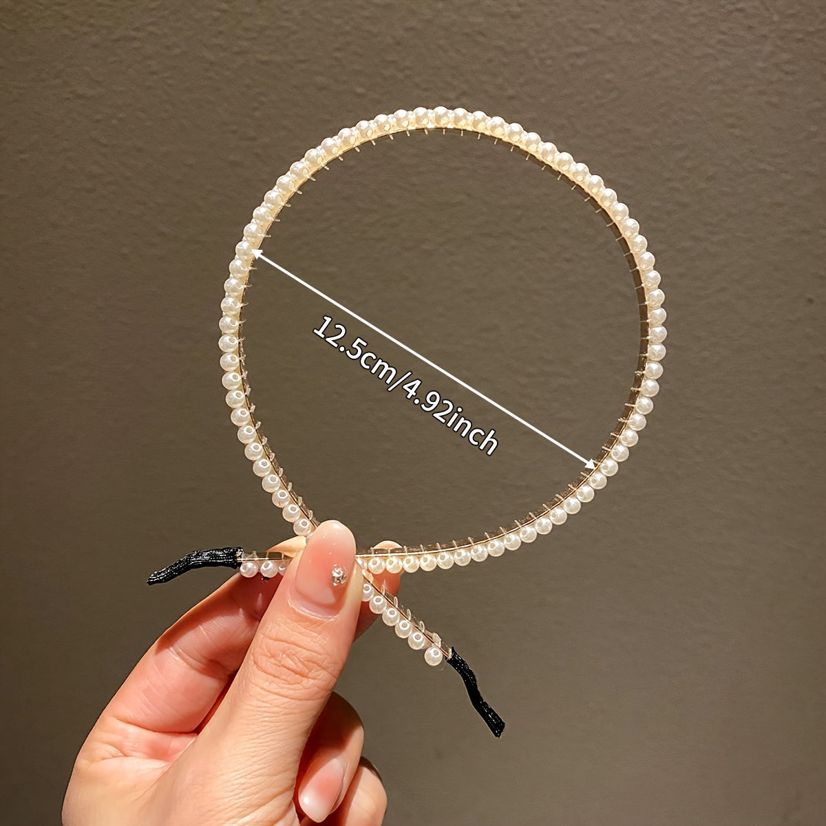 Women’s Faux Pearl Hair Hoops Set of 5 Elegant Stylish Hairbands