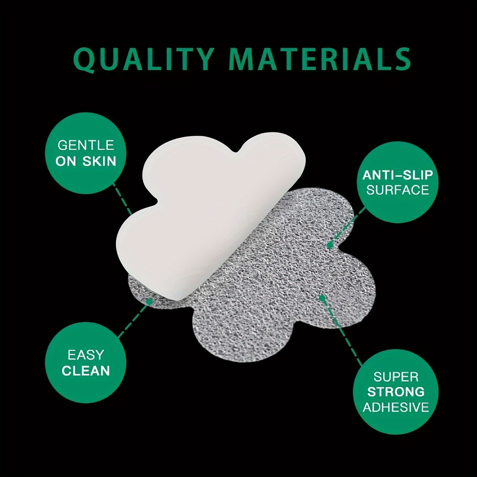 Set of 6 Non-Slip Bathroom Stickers for Tub and Shower Grip, Easy to Apply