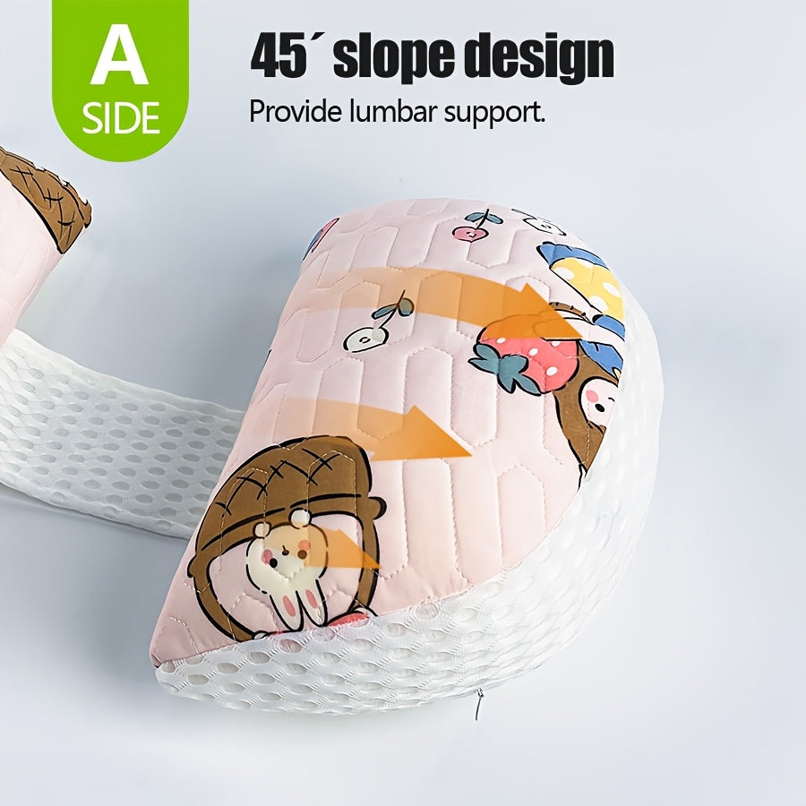 Maternity Pillow Soft Polyester Side Sleeper Lumbar Support Tummy Relief Adjustable Slope