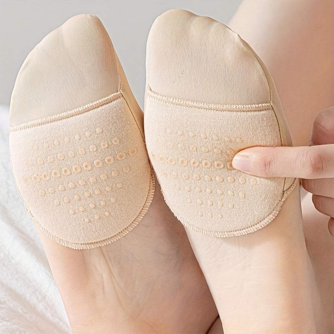 Unisex Cushioned Non-Slip Forefoot Insoles Seamless Elastic Fabric