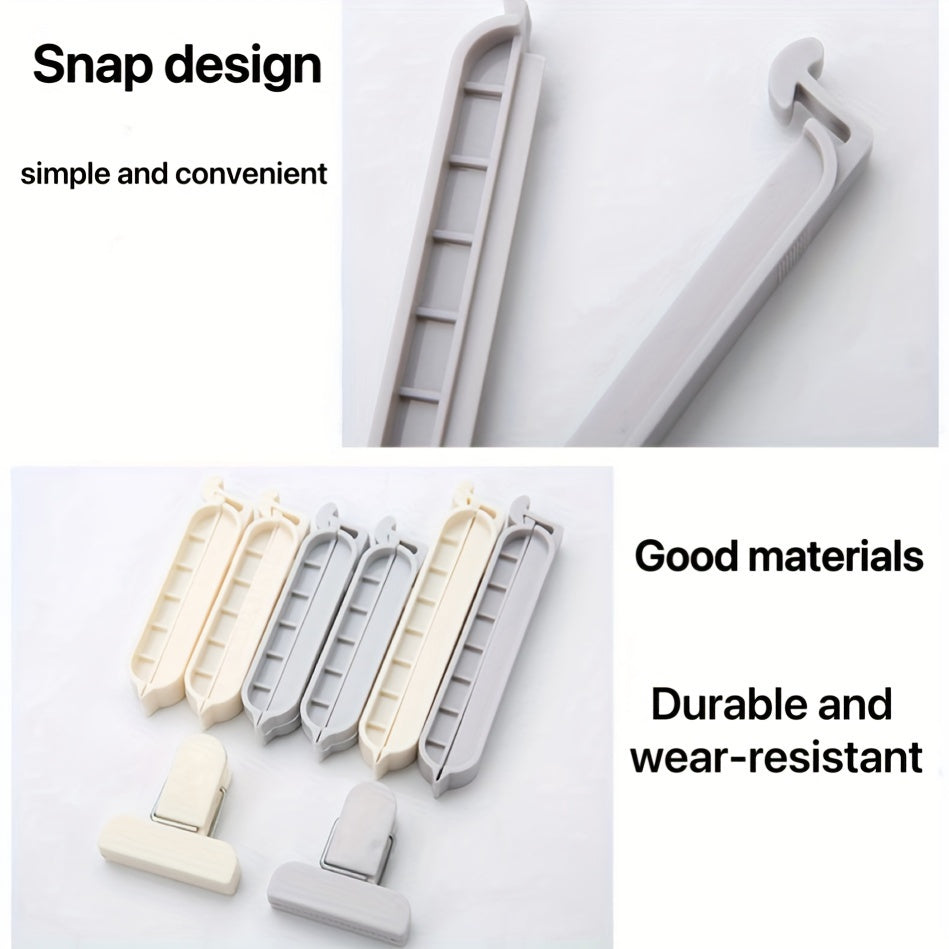 8 ta oziq-ovqat sumkasi kliplarining to'plami, oshxona uchun yuqori sifatli yopish kliplari, oziq-ovqatni yangi saqlash