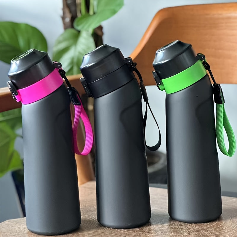 750ml Portable Water Bottle with Straw and Flavor Pods for Outdoor Activities