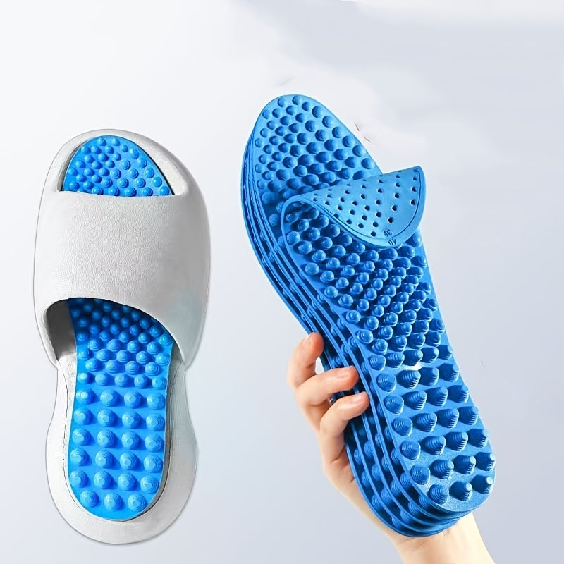 Unisex Foot Reflexology Massage Insoles Latex Shoe Pads for Foot Therapy