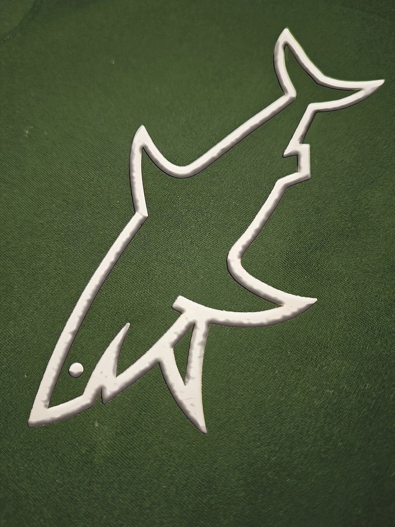 Men's Cotton T-Shirt with Shark Graphic Crew Neck Short Sleeve Summer Flocking Print