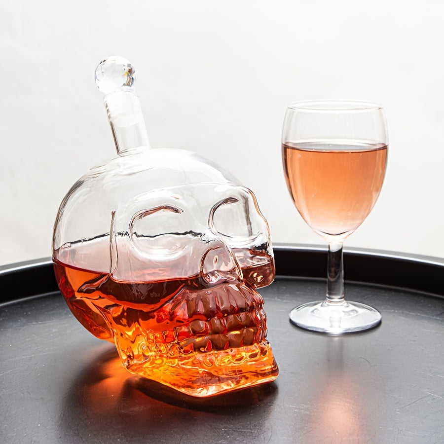 Bosh shaklidagi dekantor, qopqoq bilan, 1000ml hajm, viski, spirtli ichimliklar, vodka, vino va burbon uchun mos. Erkaklar va ayollar uchun ideal sovg'a.