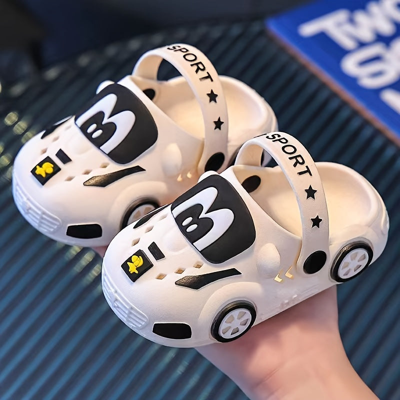 Boys' Cartoon Slip-On Sandals Non-Slip Breathable Indoor Outdoor Shoes