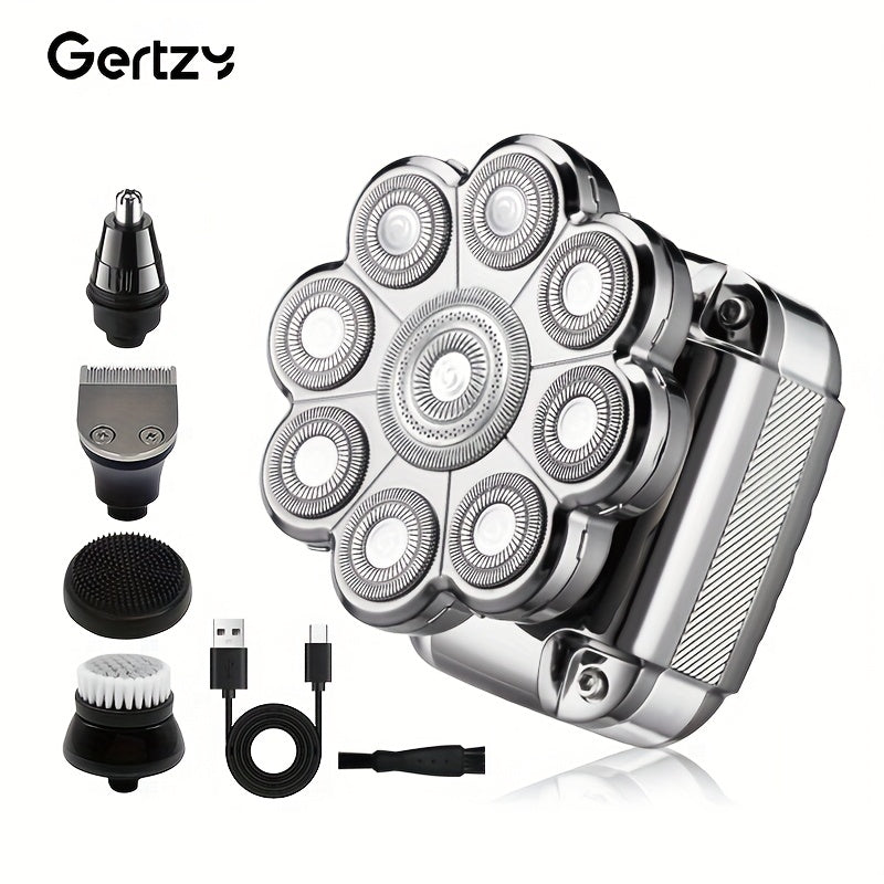 Kit de cuidado personal eléctrico 5 en 1 para hombres, cortapelos, recortadora, afeitadora y rasuradora