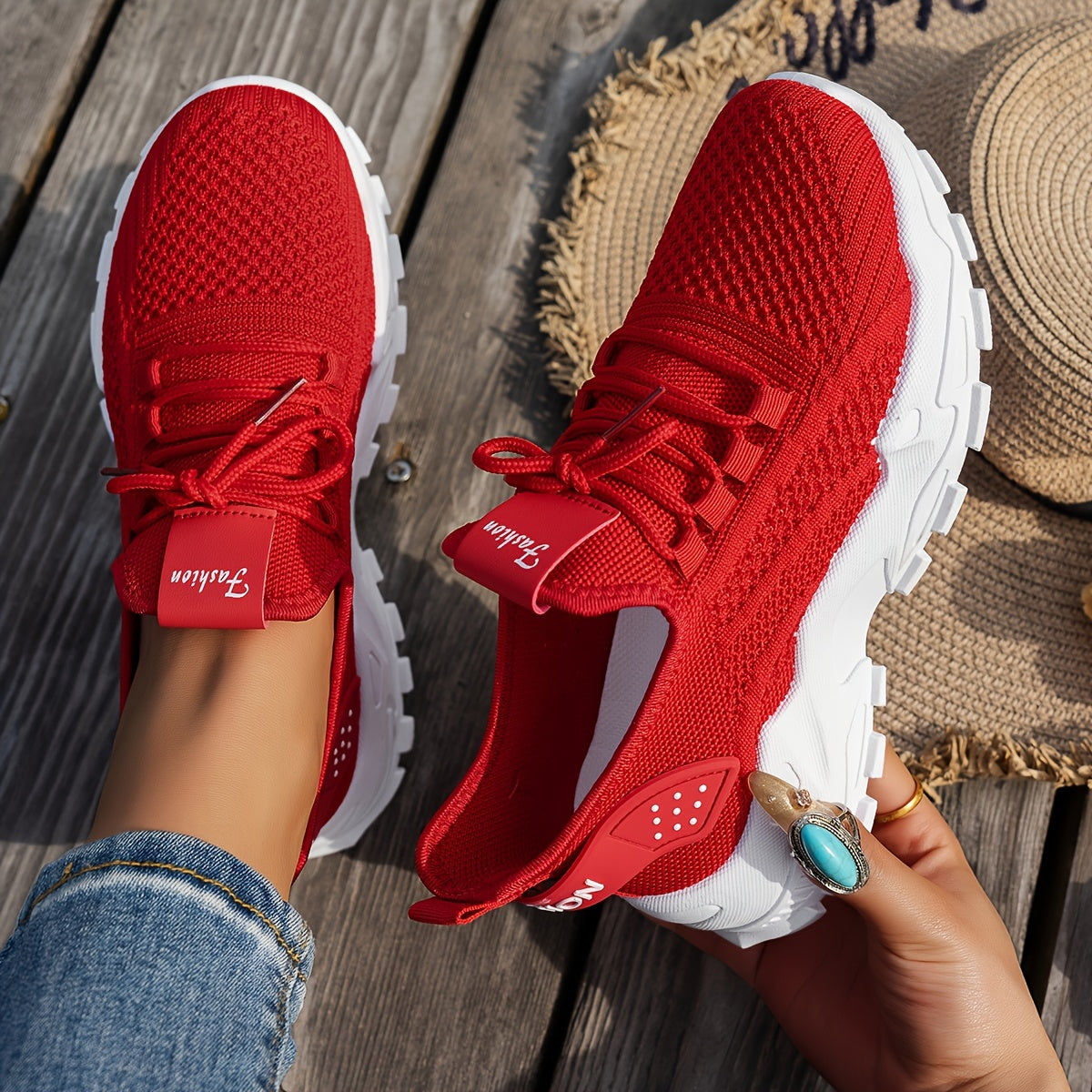 Women's White Casual Sneakers Elastic Upper Breathable Comfort Summer
