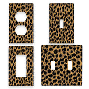 Leopard Print Thermoplastic Light Switch Cover for Indoor Outdoor Use