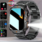 Reloj inteligente LED para deportes al aire libre para hombres, pantalla táctil completa de 4.98cm, llamadas inalámbricas, compatible con Android y iPhone
