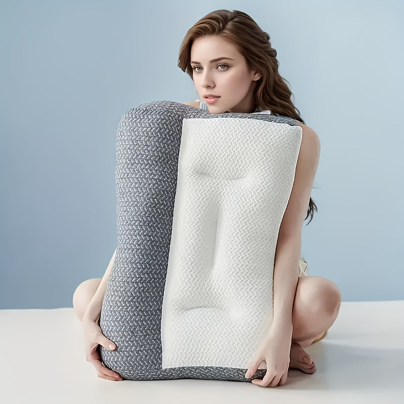 Soft Polyester Neck Pillow with Ergonomic Design for Pain Relief Adjustable for All Sleeping Positions