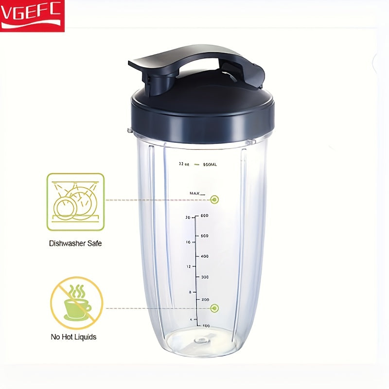 32oz Blender Cups Leak-Proof BPA-Free Replacement with Measurement for Nutribullet