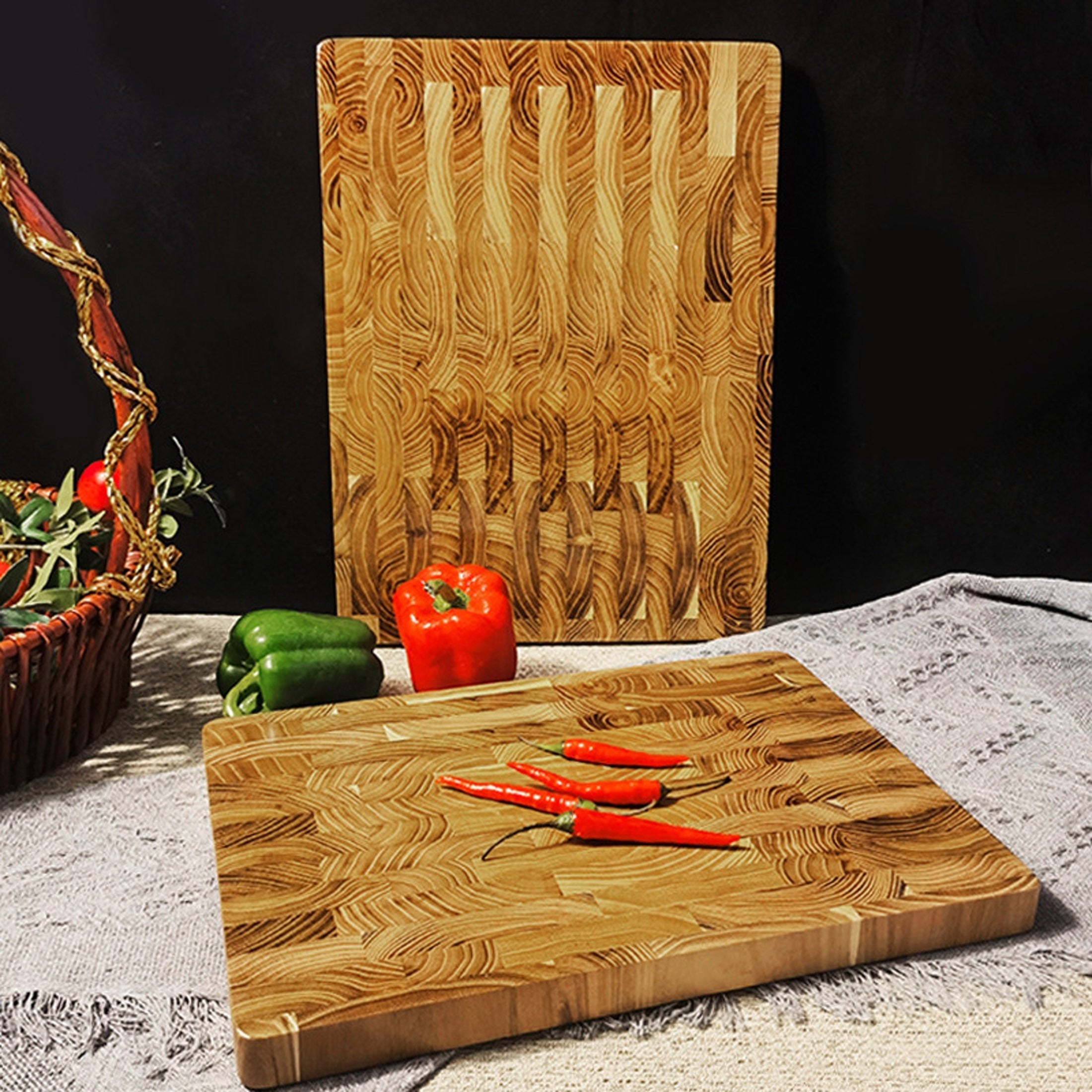 Teak Cutting Board for Kitchen, Durable Wooden Chopping Board for Cooking
