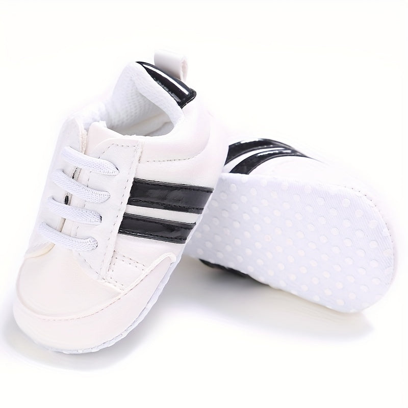 Infant Soft Bottom Stripes Light-Up Sports Shoes for Newborns Spring Fall