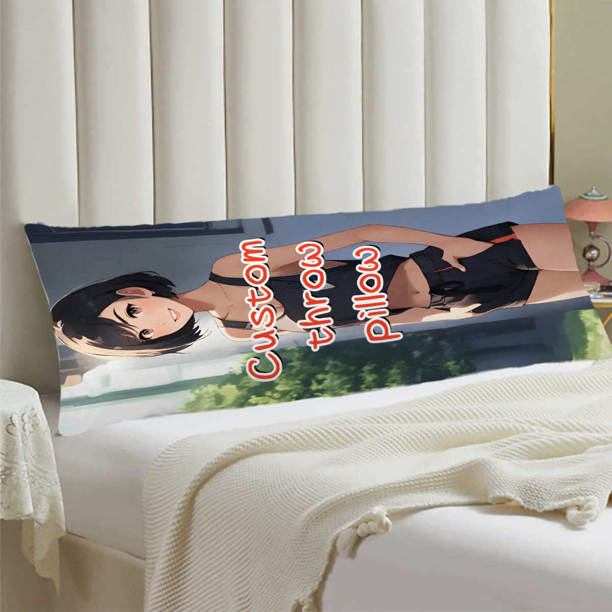 Customizable Reversible Photo Body Pillowcase Plush 50.8x137.2 cm Anime Theme for Gift