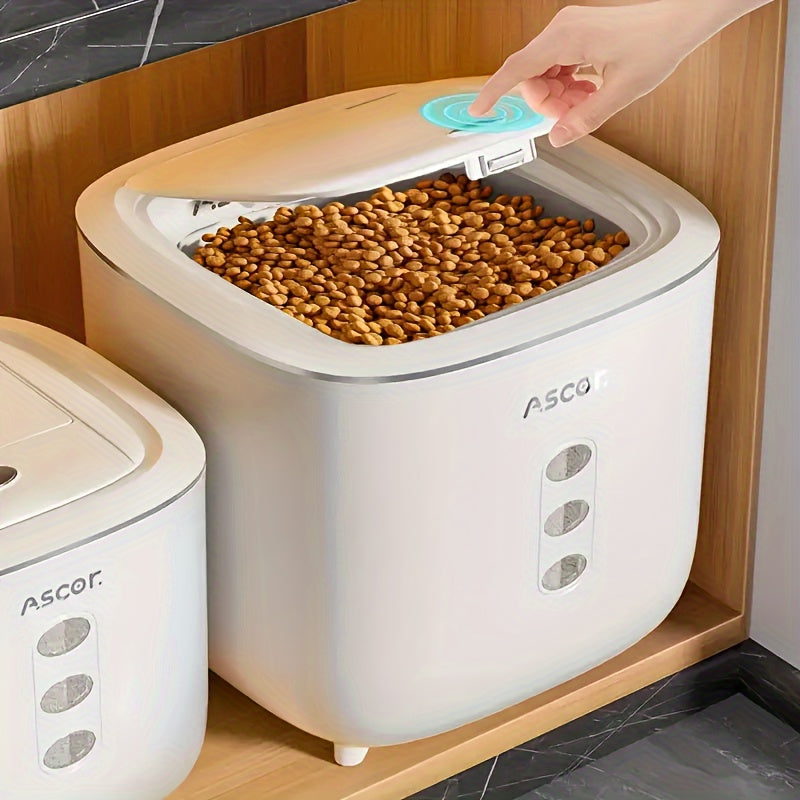 Insect-Proof Pet Food Container Square PP Non-Slip Base for Dry Food and Grains