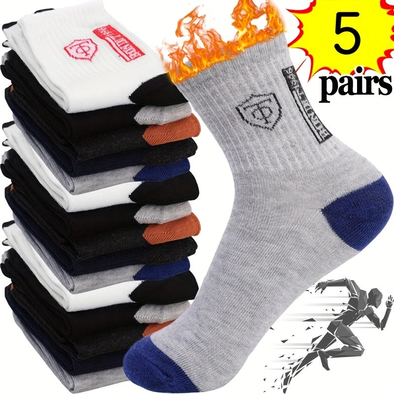 Men's Mid-Calf Socks Breathable Comfortable for Outdoor Sports and Business Wear