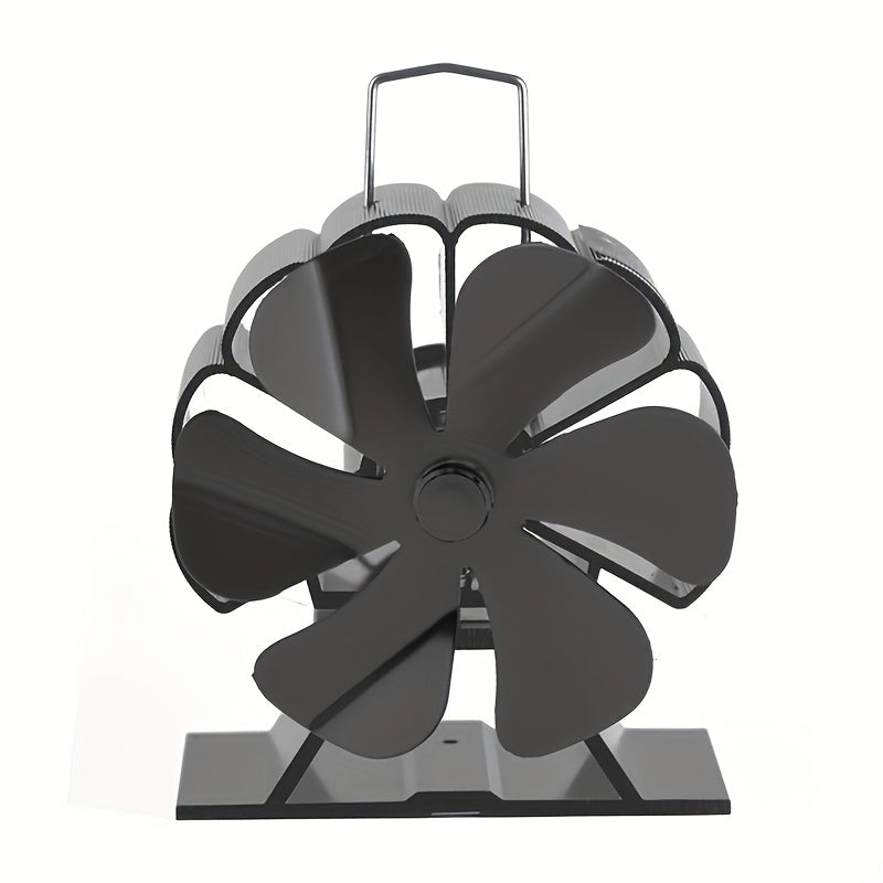 Six-Leaf Fireplace Fan for Gas Stoves Outdoor Ice Fishing and Cooking Thermal Heater