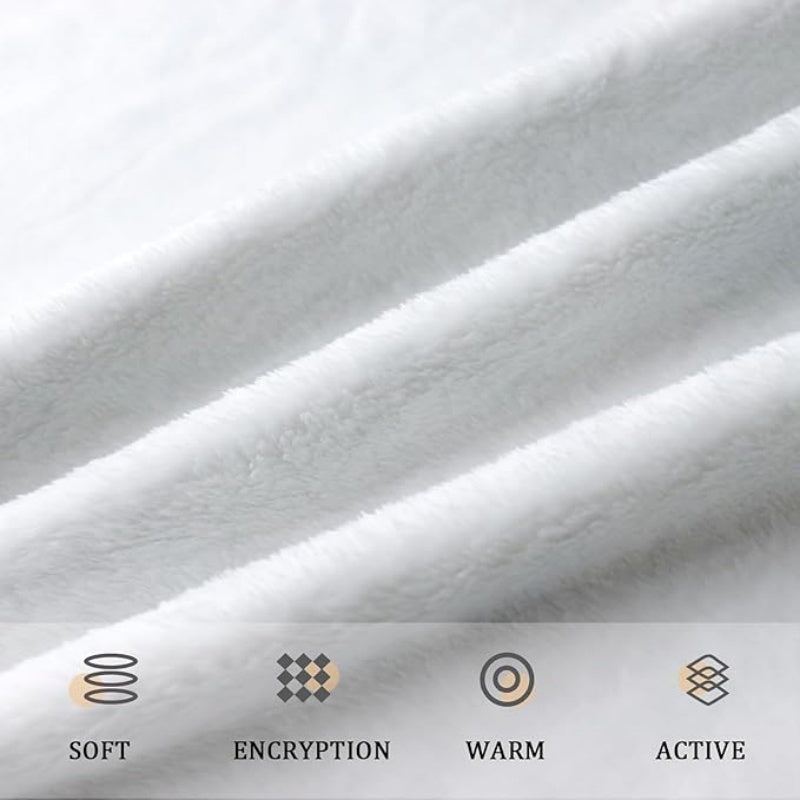 Contemporary Flannel Fleece Throw Blanket with Coffee Print Soft Polyester All-Season Home Decor