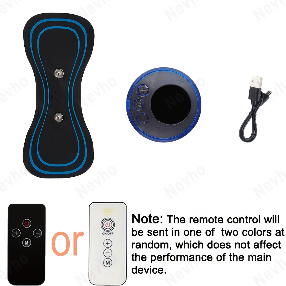 USB Rechargeable Mini Massager Patch for Full-Body and Neck Relief Portable Digital Display
