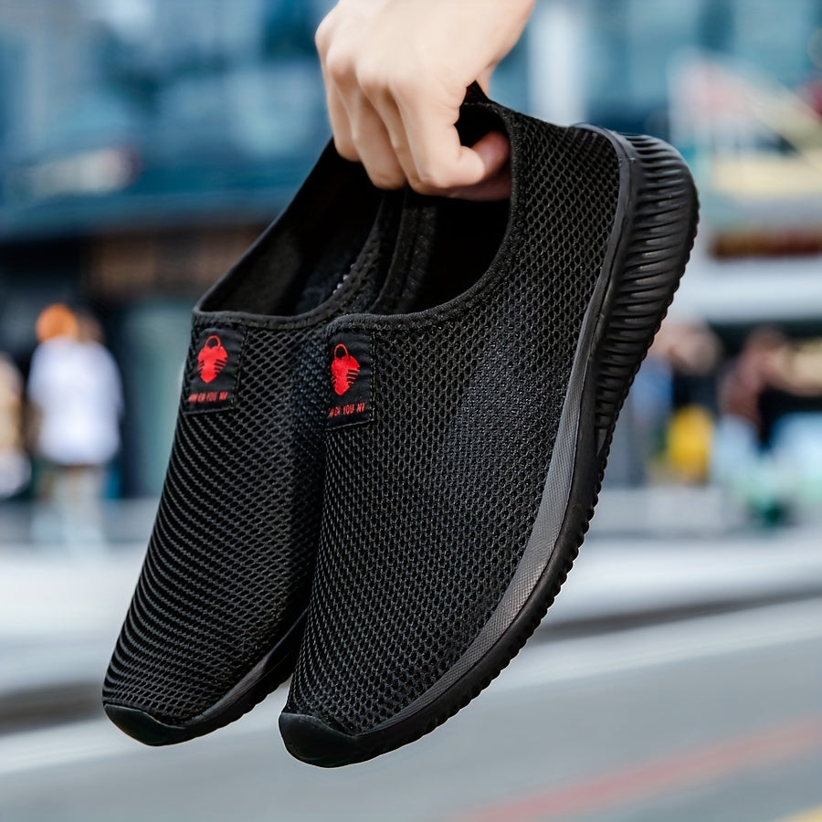 Men's Plus Size Breathable Knit Sneakers with Non-Slip EVA Sole for Casual and Outdoor Wear