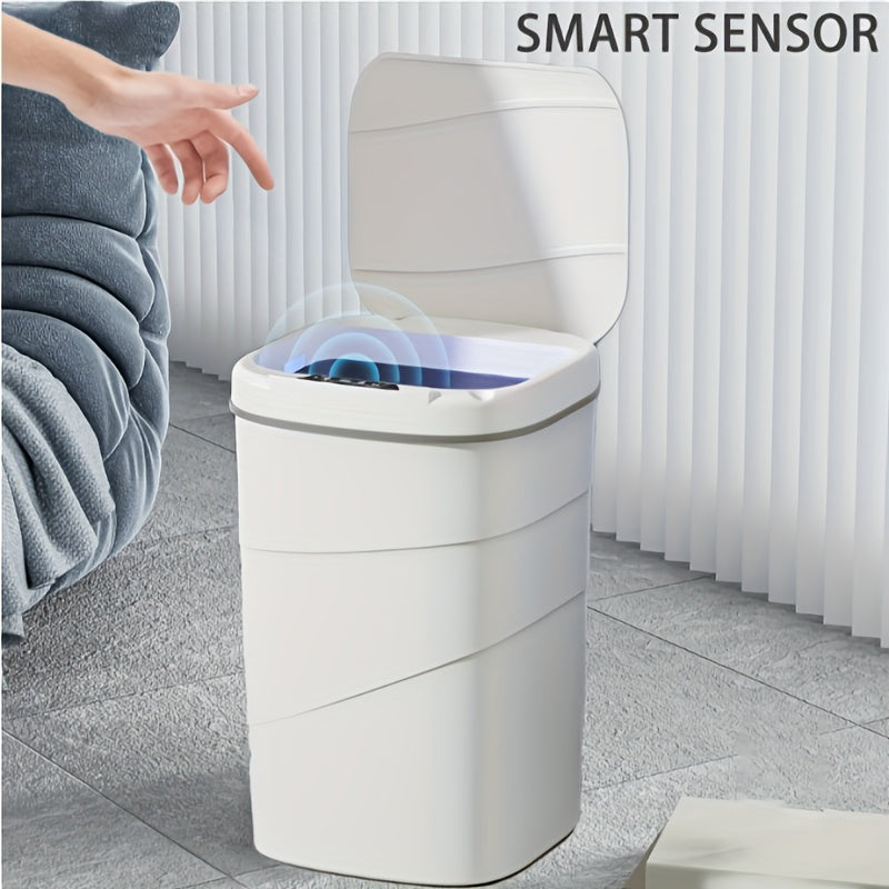 18L тихо закрывающаяся мусорная корзина с датчиком движения, герметичная, универсальная для кухни и ванной, овальной формы, работающая от батареек (батарейки AA не включены), подходит для украшения на Хэллоуин и Рождество.