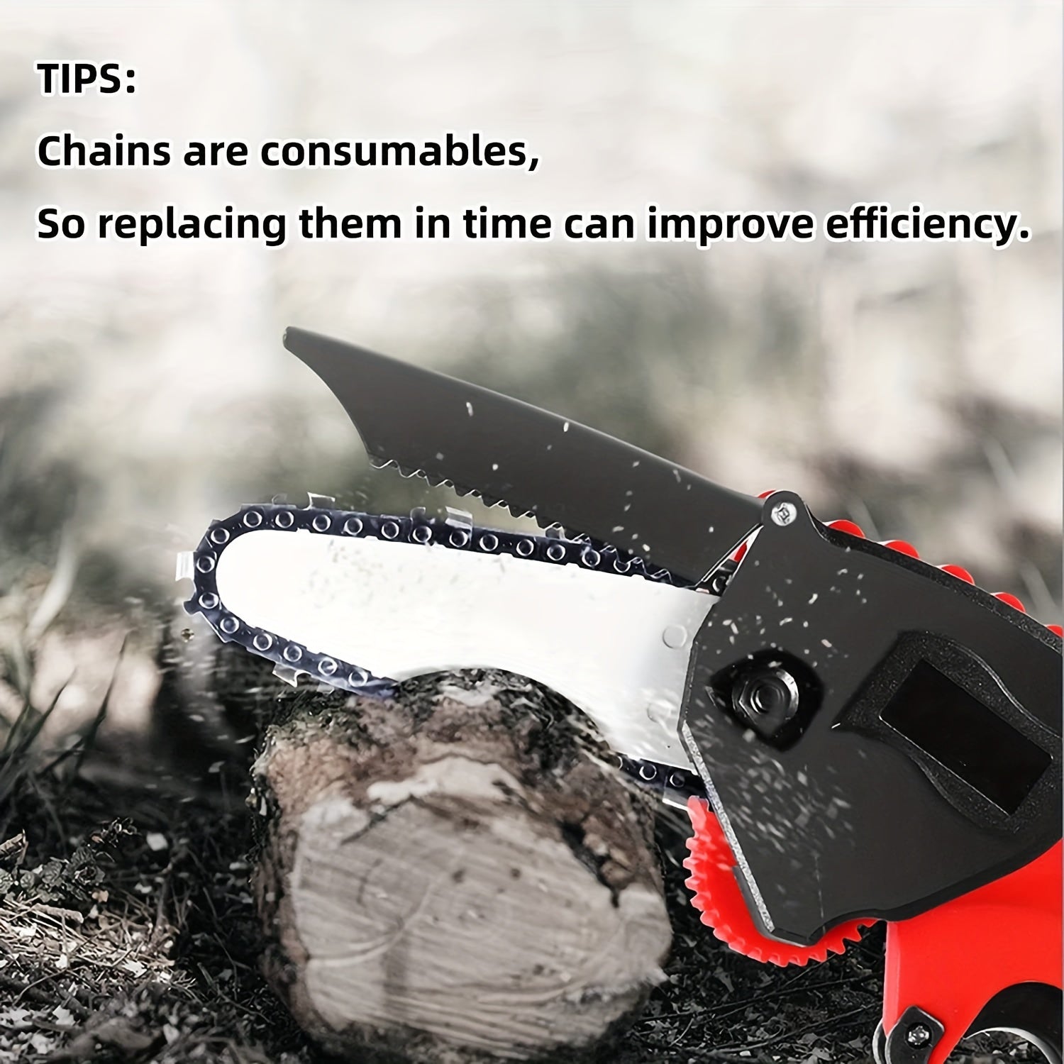 4 Pcs 15.24 cm Mini Chainsaw Replacement Chains for Cordless Electric Mini Chainsaws Woodworking DIY