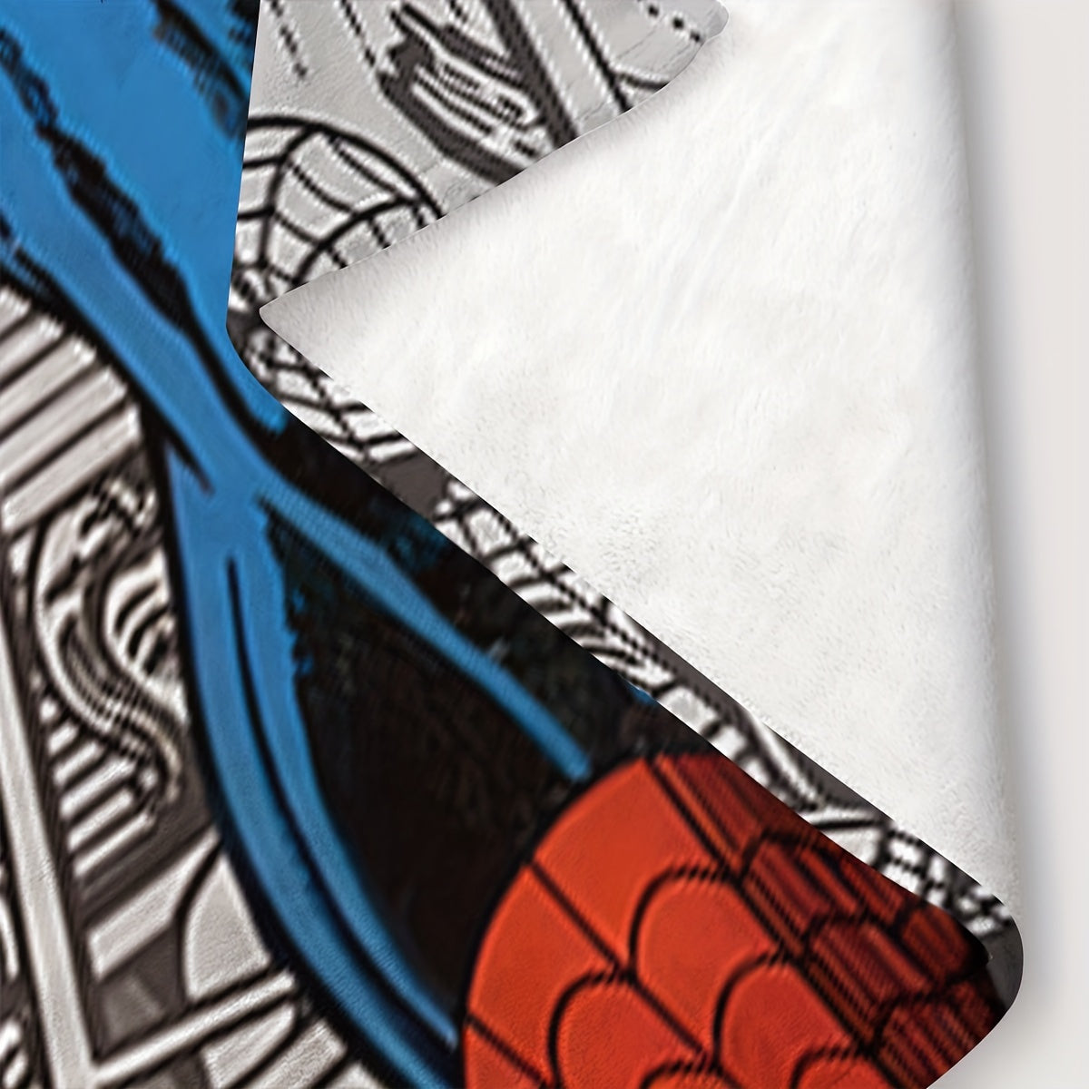 Multifunctional Plush Blanket with Spider-Man City Chase Comic Pattern for Kids and Adults