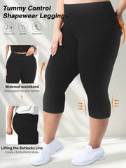 Plus Size High-Waisted Leggings Spring Summer 7-Point Yoga Workout
