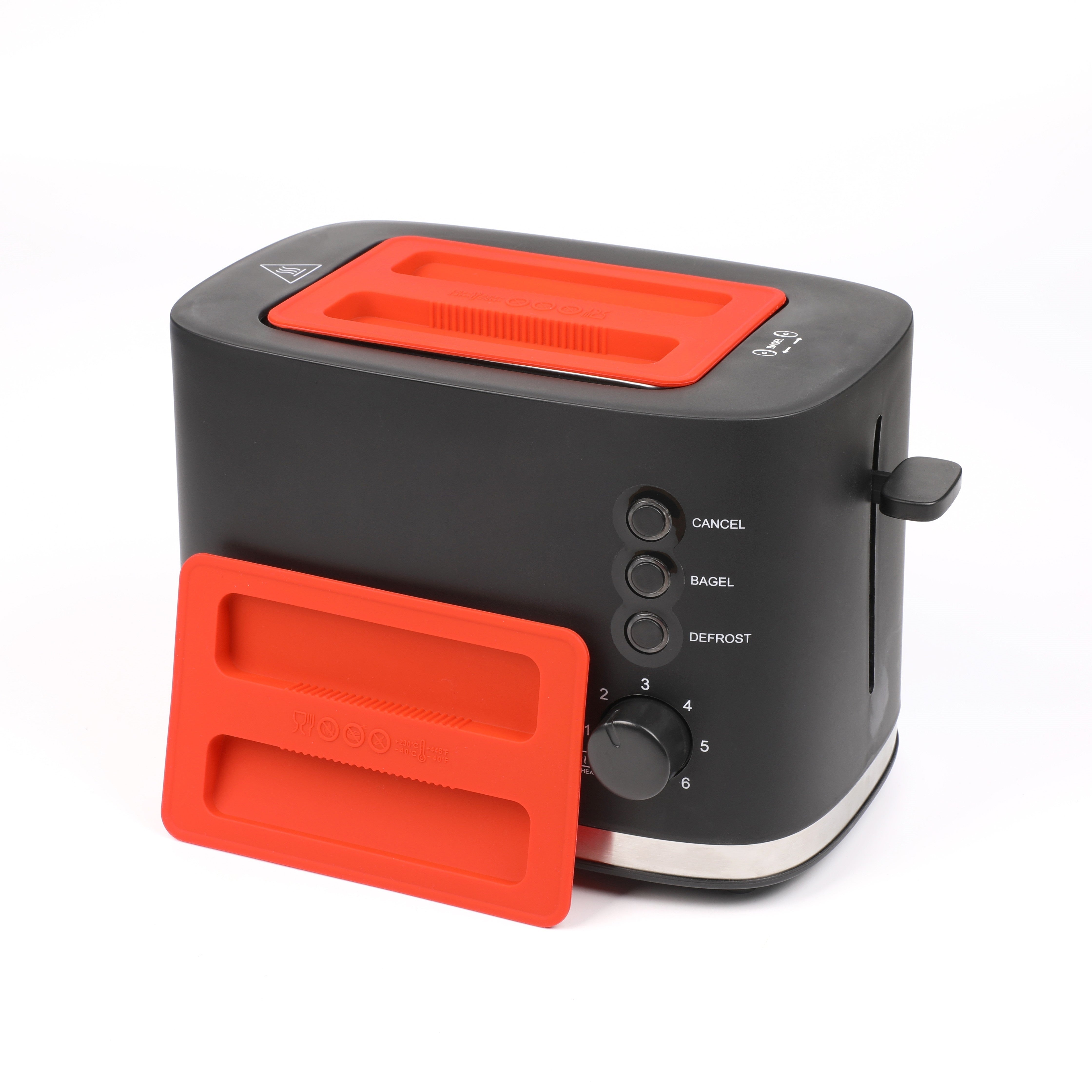 Red Dustproof Toaster Cover BPA-Free Silicone Kitchen Appliance Protector