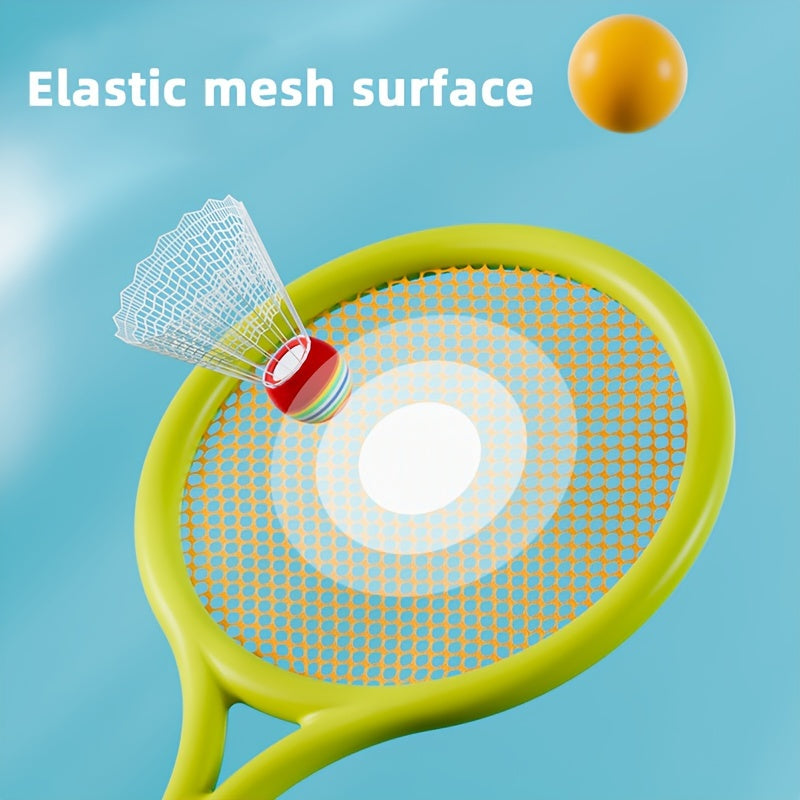 Kids Outdoor Sports Set for Ages 3-6 Kids Plastic Badminton and Tennis Racket with Ball