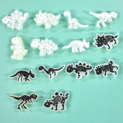 Unisex Kids PVC Dinosaur Shoe Charms Fluorescent Black and White Glowing Accessories