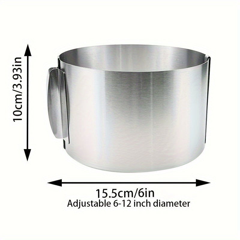 Набор из 5 форм для тортов из нержавеющей стали, регулируемые размеры, антипригарные круглые формы для выпечки