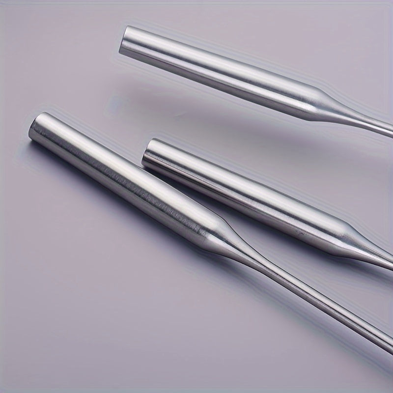 Set of 3 Stainless Steel Cooking Spoons Long Handles Stirring Serving Dishwasher Safe