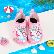 Girls Water Shoes Non Slip Quick Dry Cartoon Unicorn Water Socks for Outdoor Activities
