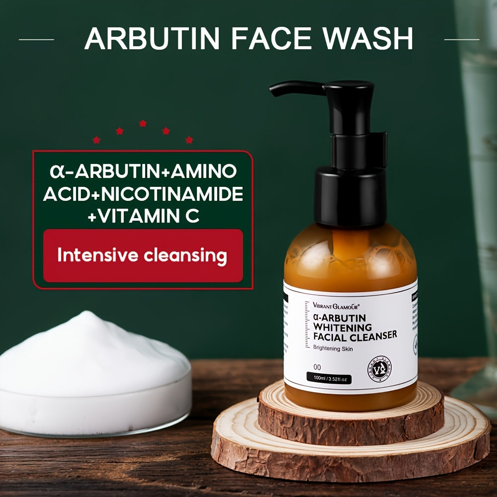 Limpiador facial unisex 100ml crema blanqueadora hidratante con arbutina manteca de karité manzanilla