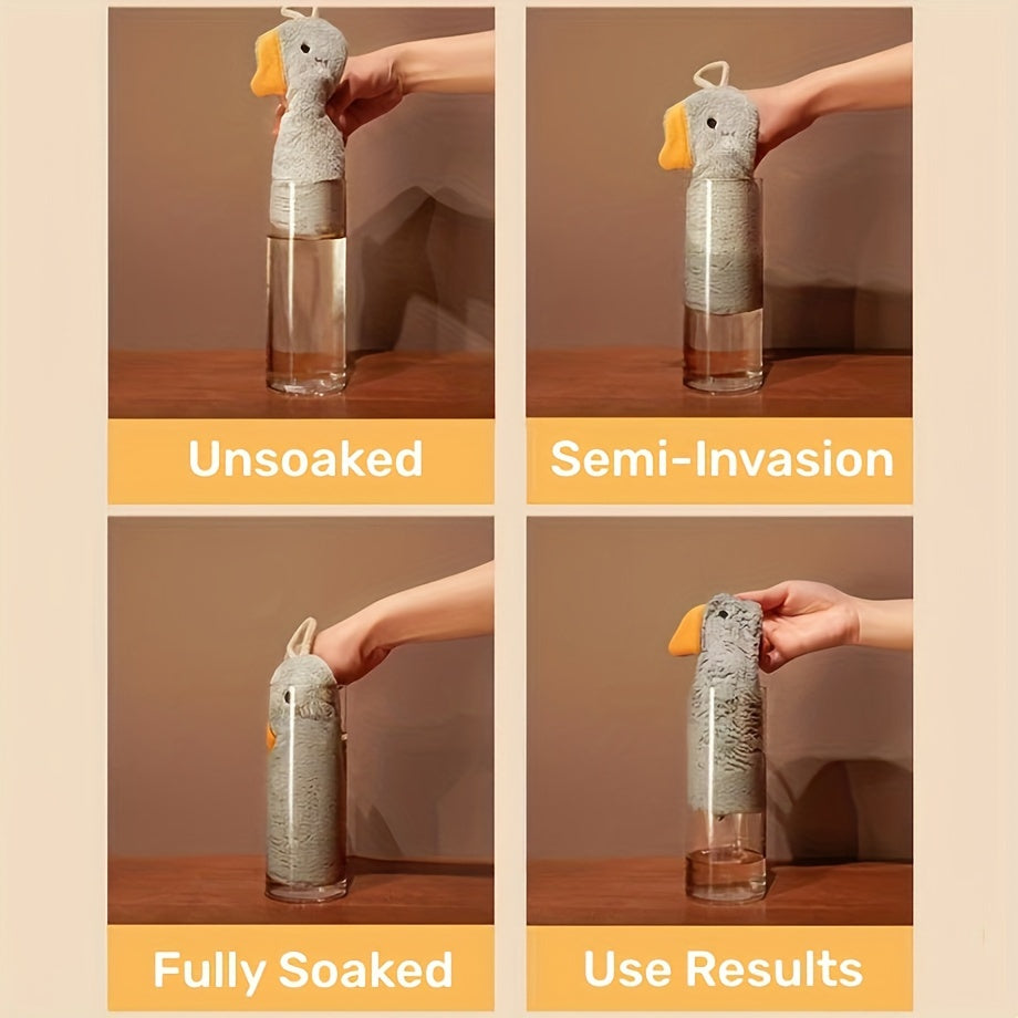 Duck Hand Towel Kitchen Absorbent Quick Dry Machine Washable Modern Woven